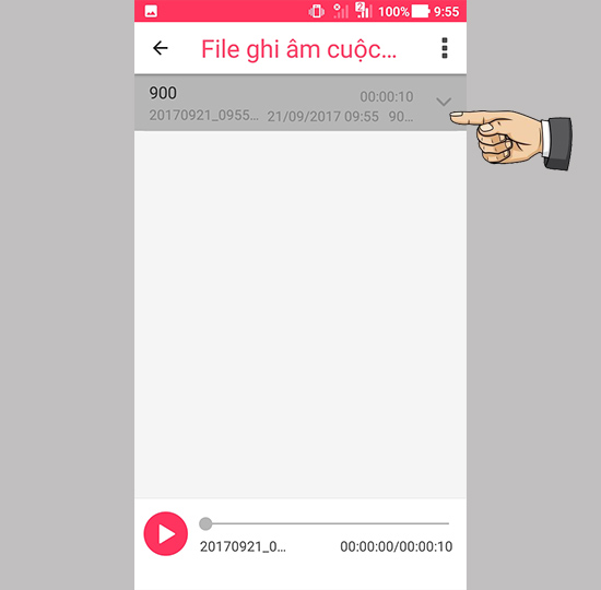 Nghe lại cuộc gọi ghi âm